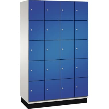 C+P Fächerschrank Sockel 20Fächer B1200mm lgr/ebl