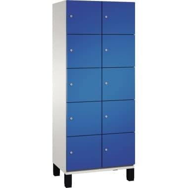 C+P Fächerschrank Füße 10Fächer B800mm lgr/ebl