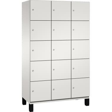 C+P Fächerschrank Füße 15Fächer B1200mm lgr/lgr
