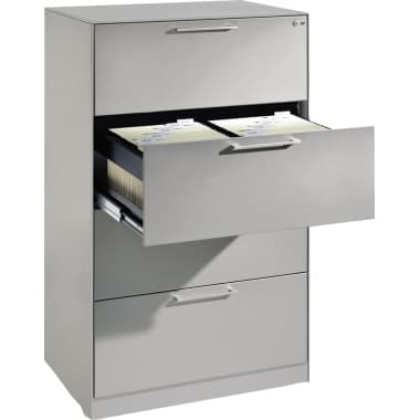 C+P Hängeregistratur-Schrank Asisto A4 2bhg wsalu/wsalu