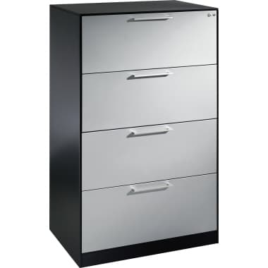 C+P Hängeregistratur-Schrank Asisto A4 2bhg sgr/wsalu
