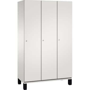 C+P Umkleidespind Füße 3Abteile B1200mm lgr/lgr