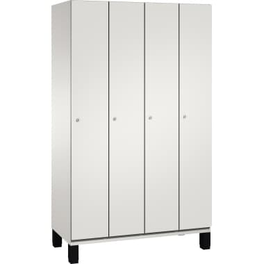 C+P Umkleidespind Füße 4Abteile B1200mm lgr/lgr