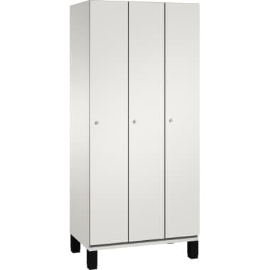 C+P Umkleidespind Füße 3Abteile B900mm lgr/lgr
