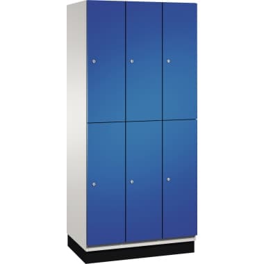 C+P Doppelstockspind Sockel 6Fächer B900mm lgr/ebl