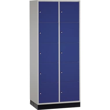 C+P Schließf.schrank 10Fächer 1950x820mm lgr/ebl