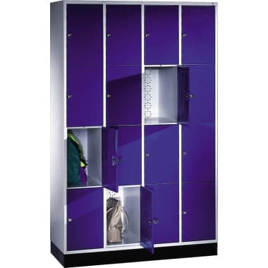 C+P Schließf.schrank 16Fä 1950x1220x500 lgr/ebl