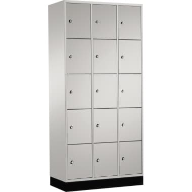C+P Schließf.schrank 15Fächer 1950x920x500mm lgr