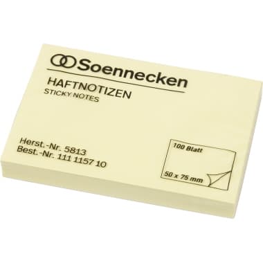 Soennecken Haftnotiz 75x50mm 100Blatt gelb