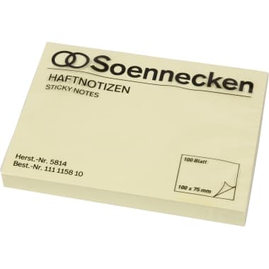 Soennecken Haftnotiz 100x75mm 100Blatt gelb