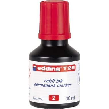 edding Nachfülltusche T 25 30ml geruchsarme Tusche rt