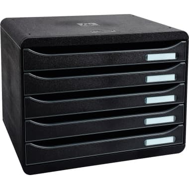 Exacompta Schubladenbox BIG- BOX PLUS quer 5Schübe sw