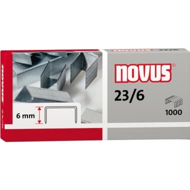 Novus Heftklammer 23/6 verzinkt 1.000 St.