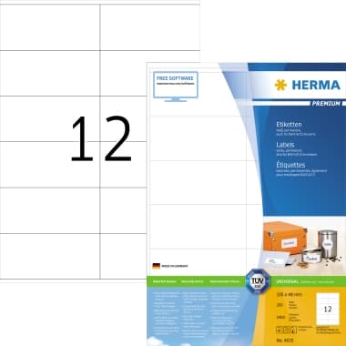 Herma Etikett 105x48mm weiß 2.400 St./Pack.