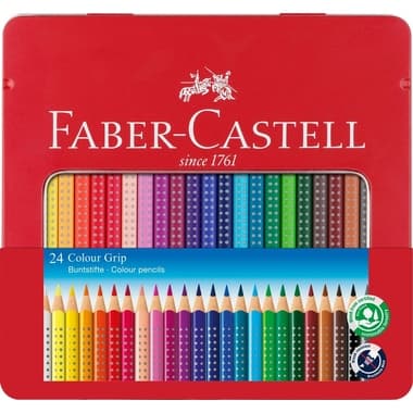 Faber-Castell Farbstift Colour GRIP 3mm sort 24 St.