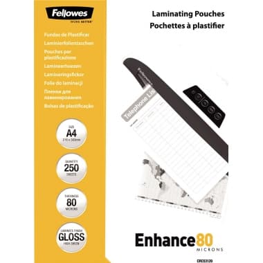 Fellowes Laminierfolie Enhance 80 DIN A4 tr 250 St.
