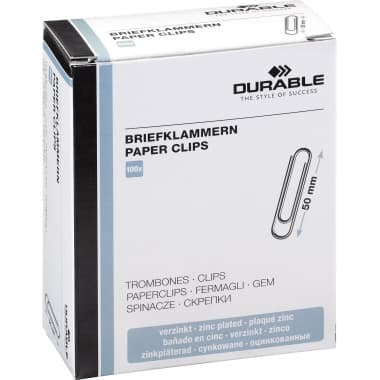 Durable Briefklammer 50mm rund verzinkt 100 St.