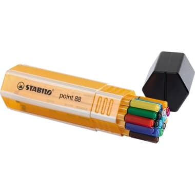 Stabilo Fineliner point 88 Big Box 0,4mm sort 20 St.