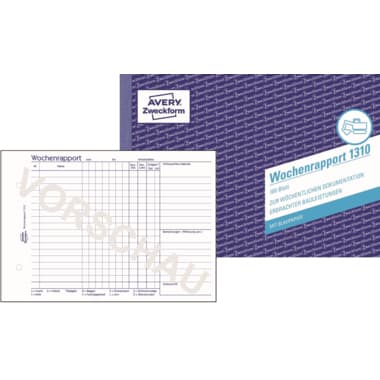 Avery Zweckf. Wochenbericht DIN A5 100Bl.