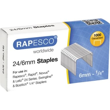 Rapesco Heftklammer 24/6 verzinkt 1.000 St./Pack.