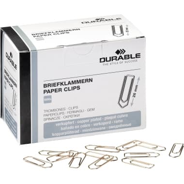 Durable Briefklammer 26mm verkupfert 1.000 St.