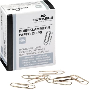 Durable Briefklammer 26mm verkupfert 100 St./Pack.