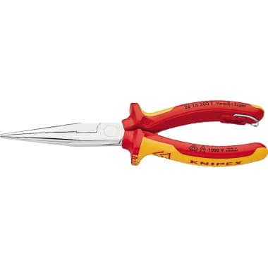 Knipex Flachrundzange 200mm DIN ISO5745 VDE ger. fl-rd