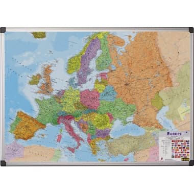 Bi-office Magnettafel Europakarte 120x90cm
