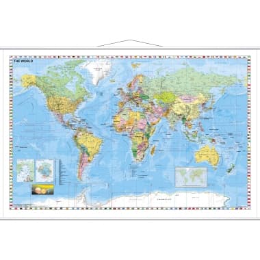 Franken Kartentafel Welt 137x97cm laminiert