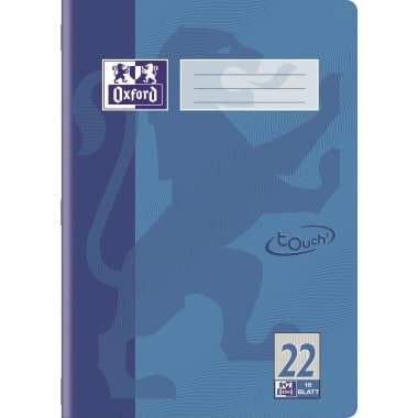 Oxford Schulheft Touch A4 L. 22 16Bl. hellblau