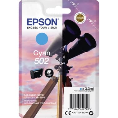 Epson Tintenpatrone 502 165S cyan