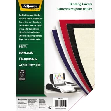 Fellowes Deckblatt Delta DIN A4 bl 100 St.