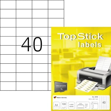 Etikett Top Stick 52,5x29,7mm ws 4.000 St.