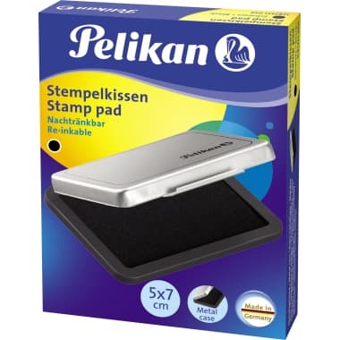 Pelikan Stempelkissen Gr3 5x7cm Metallic-Gehäuse sw