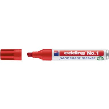 edding Permanentmarker No.1 1-5mm Keilspitze nachfüll rt