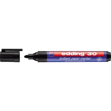 edding Pigmentmarker 30 1,5- 3mm Rundspitze sw