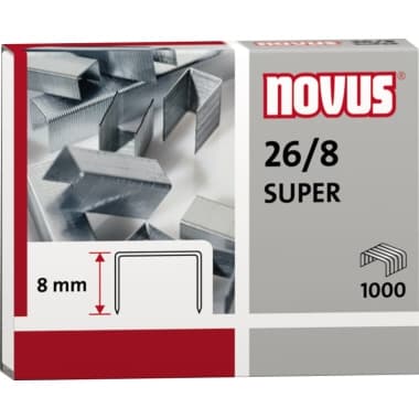 Novus Heftklammer 26/8 verzinkt 1.000 St./Pack.