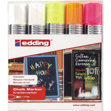 edding Kreidemarker 4090 4- 15mm farbig 5St.