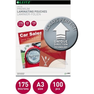 Leitz Laminierfolie A3 UDT 175mic gk 100 St.