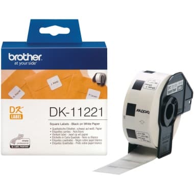 Brother Endlosetikettenrolle 23x23mm Papier quadrat. ws