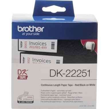 Brother Endlosetikettenrolle 62mmx15,24m weiß