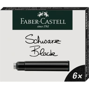 Faber-Castell Tintenpatronen Standard sw 6 St.