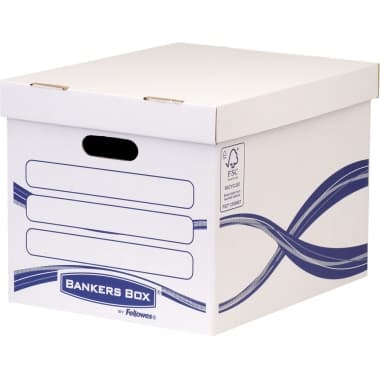 Bankers Box Archivschachtel Basic 317x287x384mm ws/bl