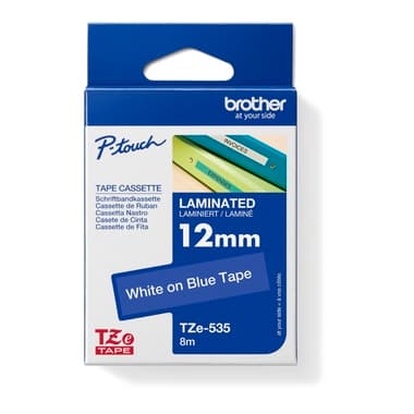 Brother Schriftband-Kassette 12mmx8m laminiert ws auf bl