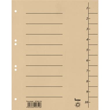 Bene Trennblatt A4 Karton ch 100 St.