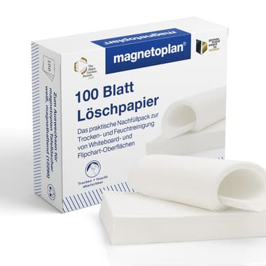 magnetoplan Löschpapier Papier creme100 Bl./Pack.