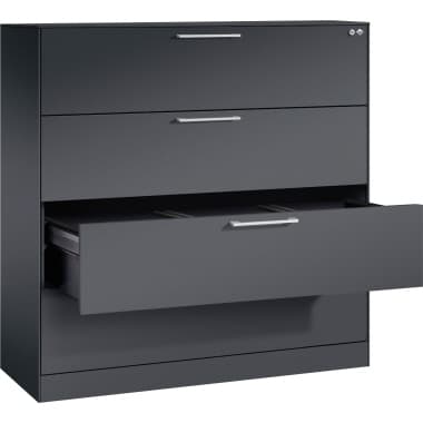 C+P Hängeregistratur-Schrank Asisto A4 3bahnig sgr/sgr