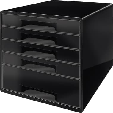 Leitz Schubladenbox CUBE 5Schubfächer sw