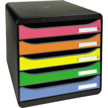 Exacompta Schubladenbox BIG- BOX PLUS 5Schübe farbig