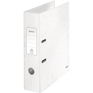 Leitz Ordner WOW DIN A4 80mm Pappe perlweiß